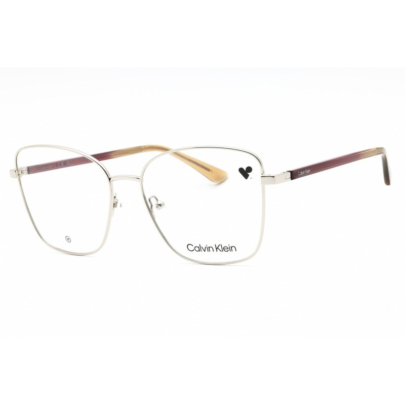 Calvin Klein Women’s Eyeglasses Silver Metal Butterfly Full Rim CK23128 045