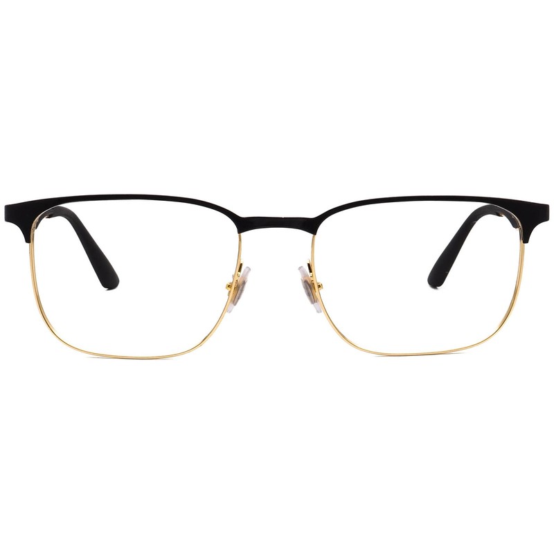 Ray-Ban Eyeglasses RB 6363 2890 Polished Black/Gold Square Metal Frame 54-18 145 gallery
