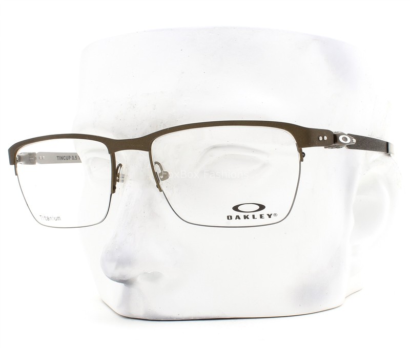 Oakley TinCup 0.5 Eyeglasses OX5099-0353 Matte Powder Pewter Titanium with Case
