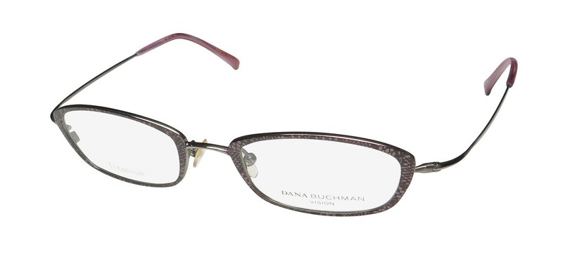 NEW DANA BUCHMAN MERIDIAN EYEGLASS FRAME TITANIUM 46-21-135 PL FULL-RIM WOMENS