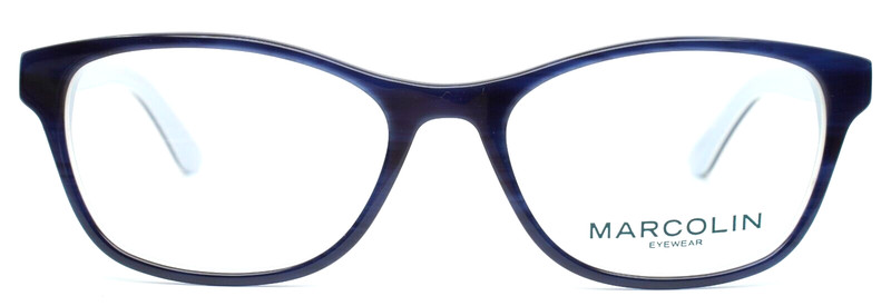 MARCOLIN MA5016 092 Blue Womens Cat Eye Full Rim Eyeglasses 50-16-140 B:35 gallery