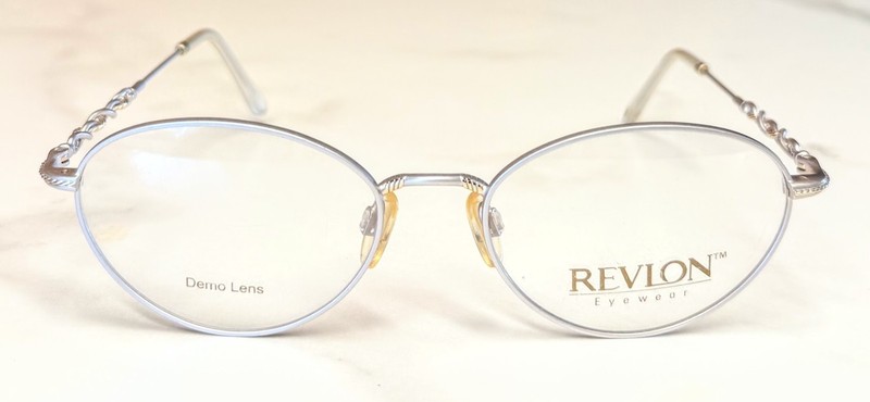 New Old Stock Vintage Revlon Eyeglasses Silver w/ Gold Accents Wired Temples gallery