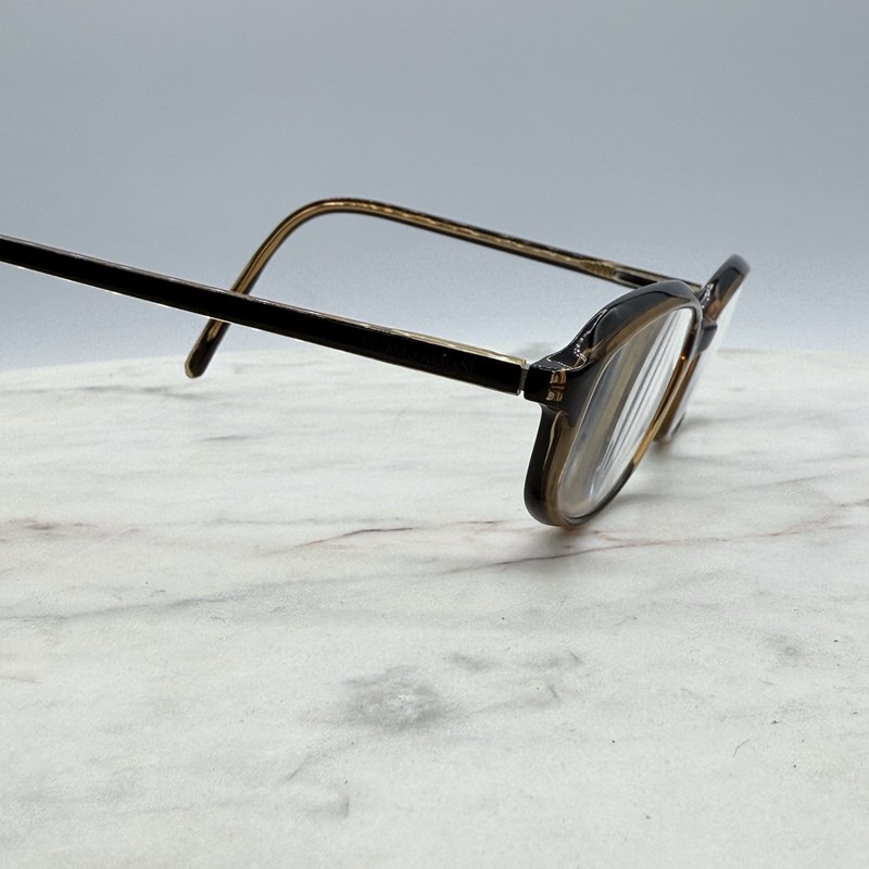 Giorgio Armani Eyeglasses Frames 2024 465 Black Clear Brown Oval 51-19-135 gallery