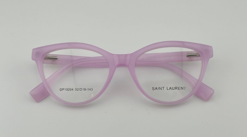 Saint Laurent Women’s Eyeglasses Frames Pink Opaque Square 52-18-143 – NOS
