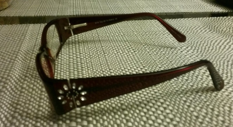 Eyeglasses/Frames ST. MORITZ 236 54-15-135 Wine Red Jewel Crystal Embellished