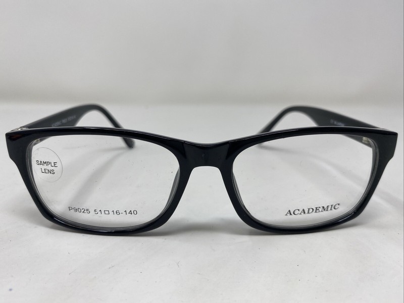 Academic Japan P9025 C1 51-16-140 Black Plastic Full Rim Eyeglasses Frame W200