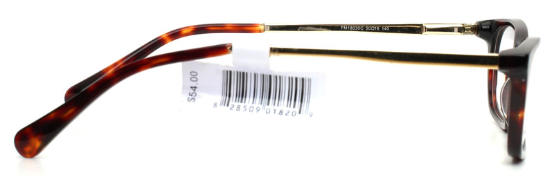 UNBRANDED FM18030C Dark Demi Womens Rectangle Eyeglasses 50-16-140 B:32 C gallery