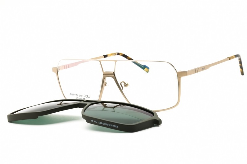 NEW Zeiss ZS24157LP 718 Satin Gold/Matte Green 57mm Eyeglasses