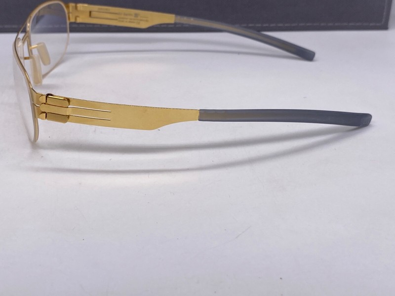 Ic Berlin Eyeglasses Frames Men Gold Matte Square Oleg P. Large Np:499€ gallery