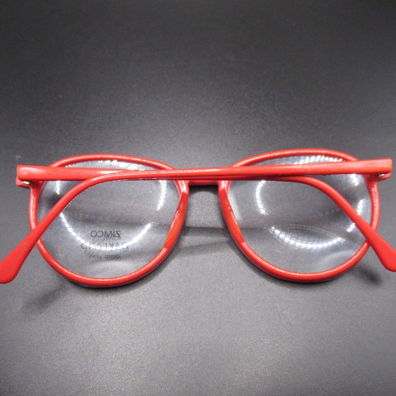 ZIMCO OAKLAND Red Round Eyeglass Frames Full Rim Plastic Demo Lens gallery