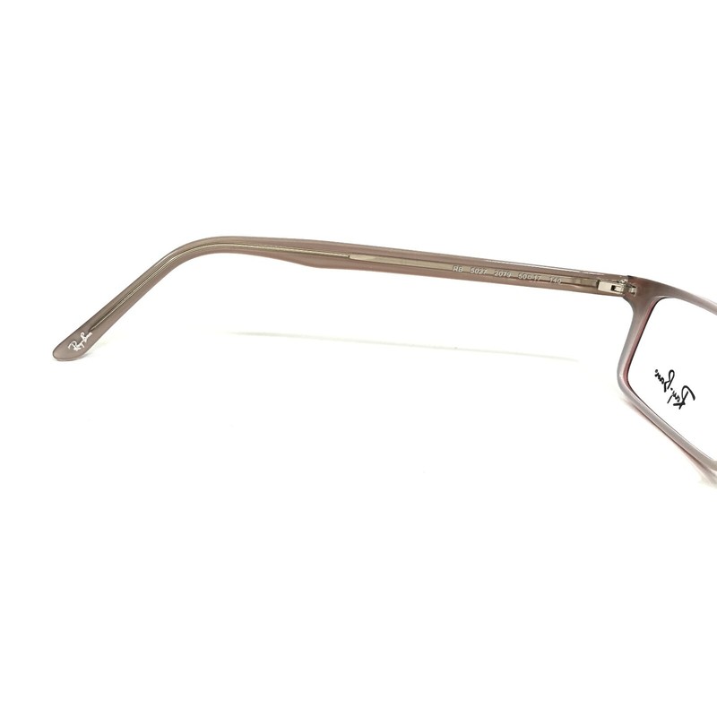 Ray-Ban Eyeglasses Frames RB5027 2079 Gray Burgundy Red Rectangular 50-17-140 gallery