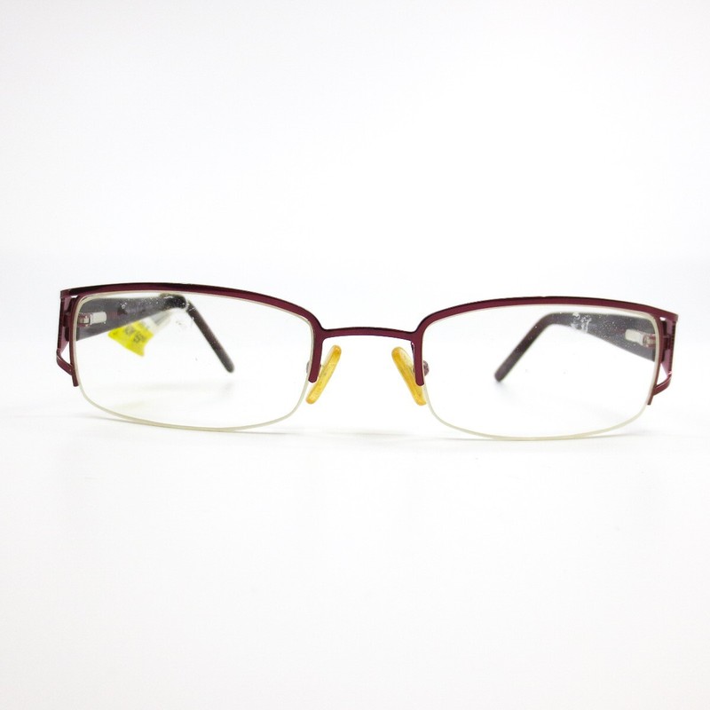 Urban Edge Eyeglasses 7321 Burgundy Red Women Frames Metal Half rim 55-18-145