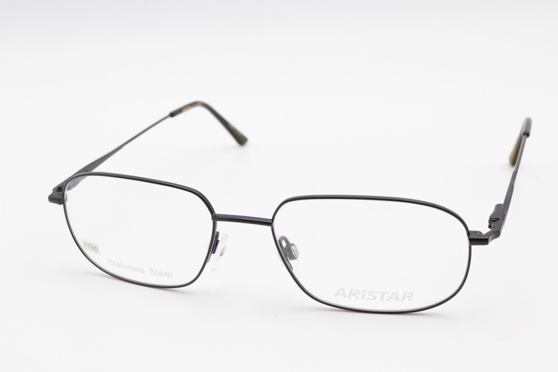 ARISTAR by Charmant AR18632 538 Satin Black 55-18-145 Frames Flex Stainless PT80