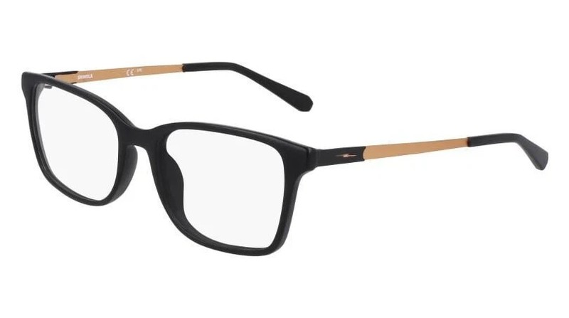 New SHINOLA by Flexon SH-37003 001 Matte Black & Gold Eyeglasses 53/17/145