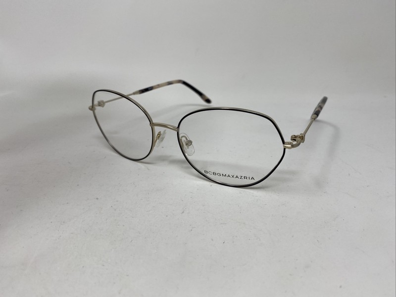 BCBGMAXAZRIA MOIRA BLACK MARBLE GOLD 54/16/135 EYEGLASSES FRAME ER92 gallery