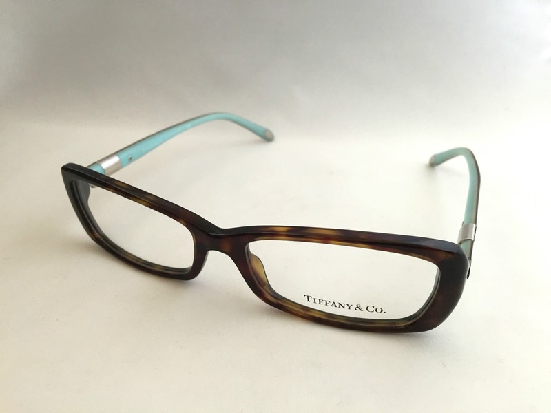 Authentic Tiffany & Co. TF 2070-B 8015 53mm Dark Havana Blue Frame Glasses Italy gallery