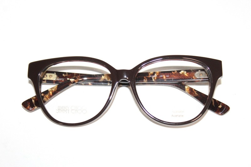 NEW AUTHENTIC JIMMY CHOO JC 145/F J3P BROWN EYEGLASSES 52-15-140 W/ CASE ITALY gallery