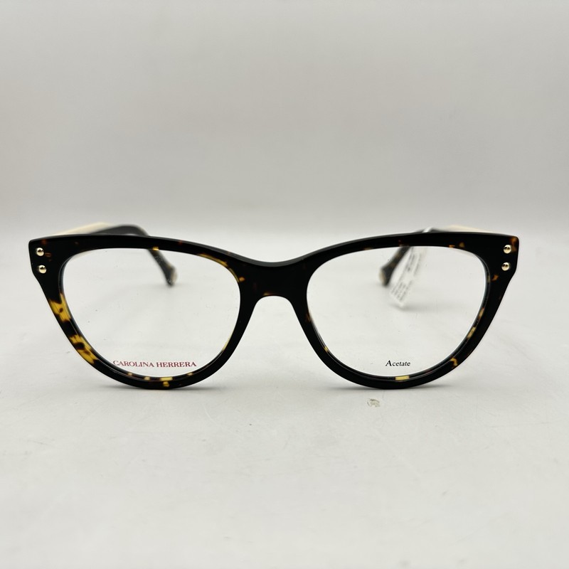 Carolina Herrera Womens Cat Eye Full Rim Acetate Eyeglasses HER0256 Havana gallery
