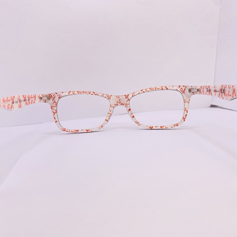 Ray-Ban Eyeglasses Frames RB 5228 5014 50 [] 17 140 Black White Red Logo Txt gallery