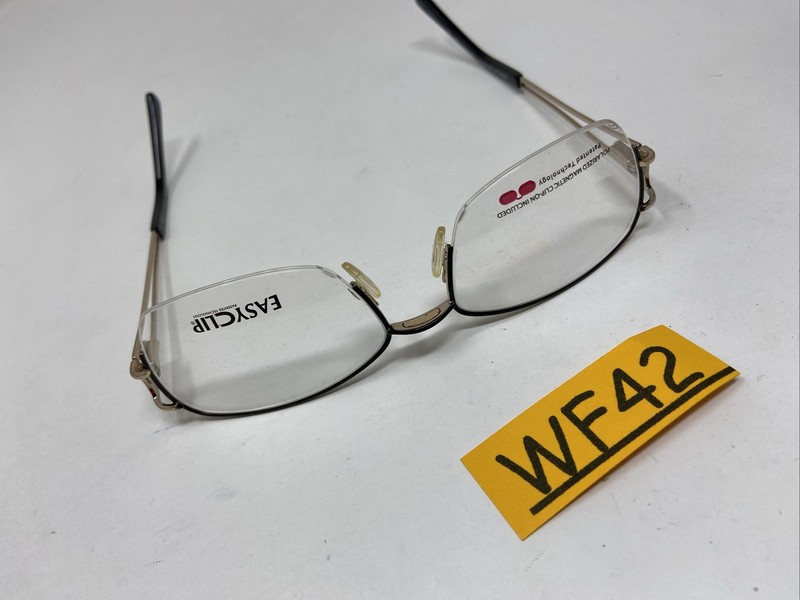EASYCLIP MOD EC322 53/17/135 90 BLACK GOLD FLEX HINGE EYEGLASSES WF42 gallery
