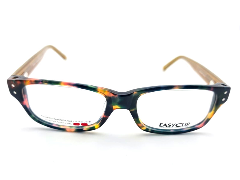 EASYCLIP EC235 10 MULTICOLOR UNISEX DESIGNER FULL RIM EYEGLASSES FRAME 50-17-140 gallery
