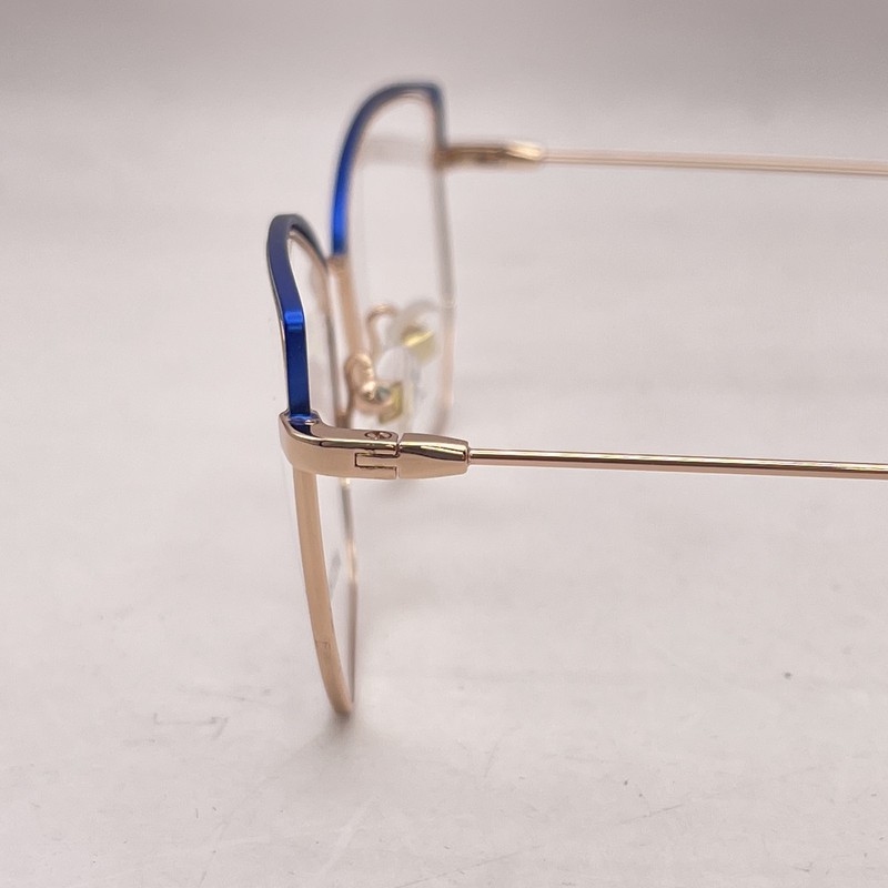 William Morris Womens Tate 1 Thin Metal Butterfly Eyeglasses Blue/Rose Gold gallery