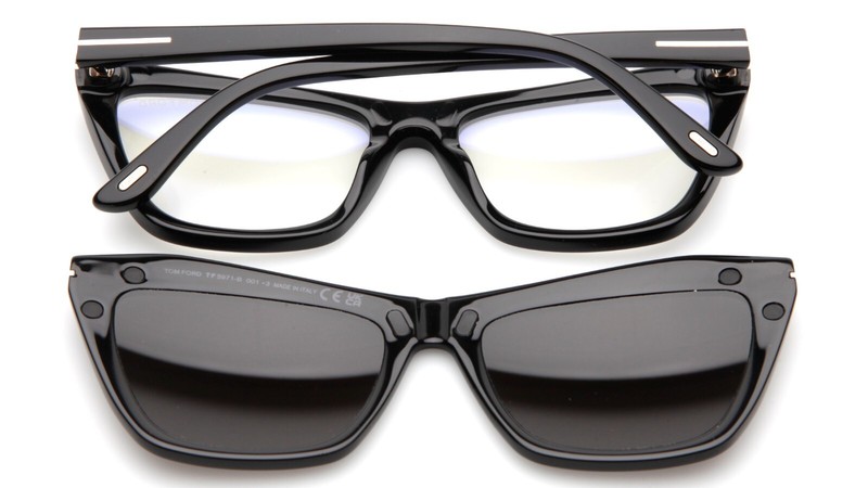 NEW TOM FORD TF5971-B ECO 001 Black Eyeglasses Frame 54-17-140mm B44mm Italy gallery