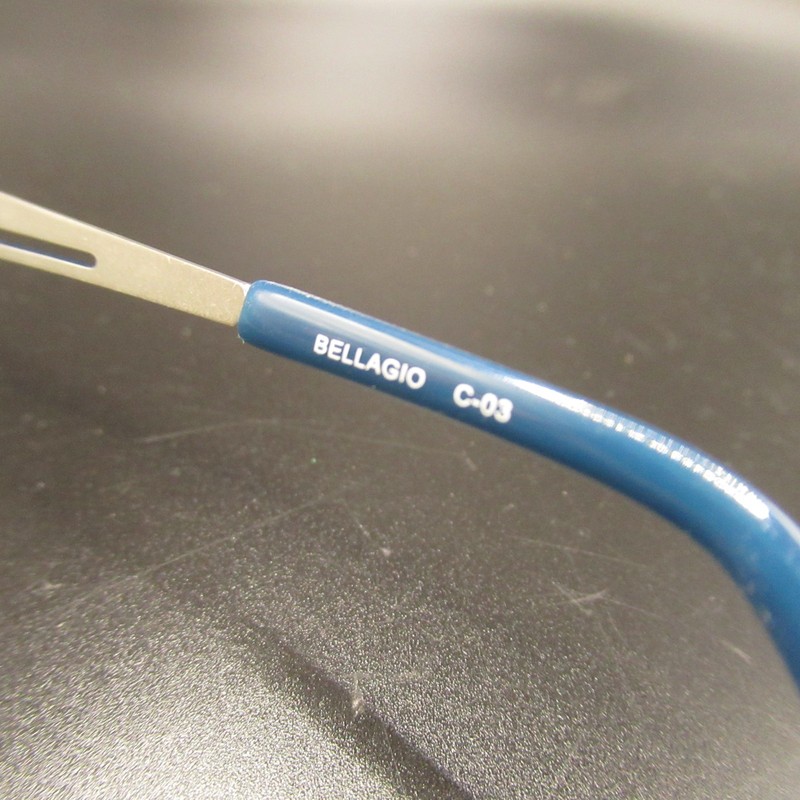 Bellagio B700 Blue Metal Full Rim Eyeglass Frames 51-18-140 Modern Rectangle gallery