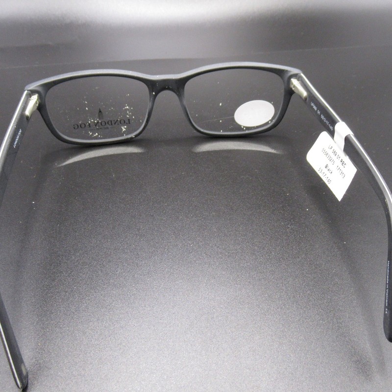London Fog LF569 01 REC Black Full Rim Eyeglass Frames 53-17-140 New Demo Lenses gallery