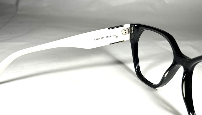 Karl Lagerfeld KL6053 004 Eyeglasses Frame Black White 6053, Size: 54-16-140 gallery
