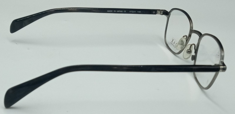 O&X Glasses Womens New York 47-21-148 Pewter Black Eyeglass Frames New Eyewear