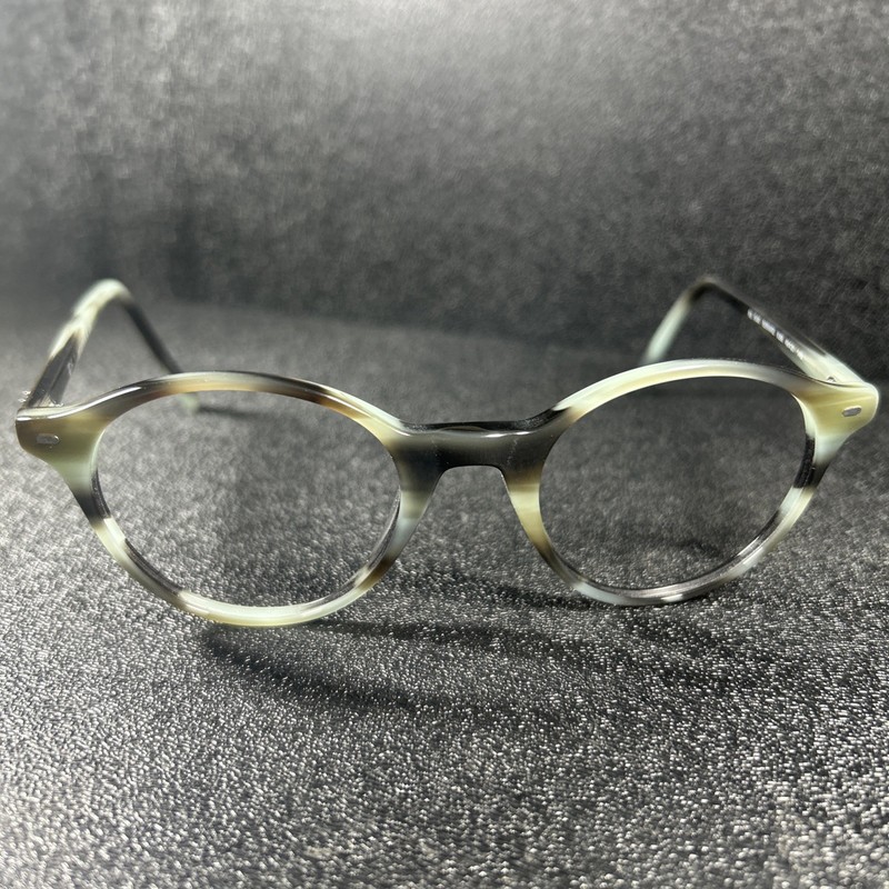 NEW Ray Ban Eyeglasses RB5430 8356 Bernard Gray Green Striped 49-21-145 Round gallery