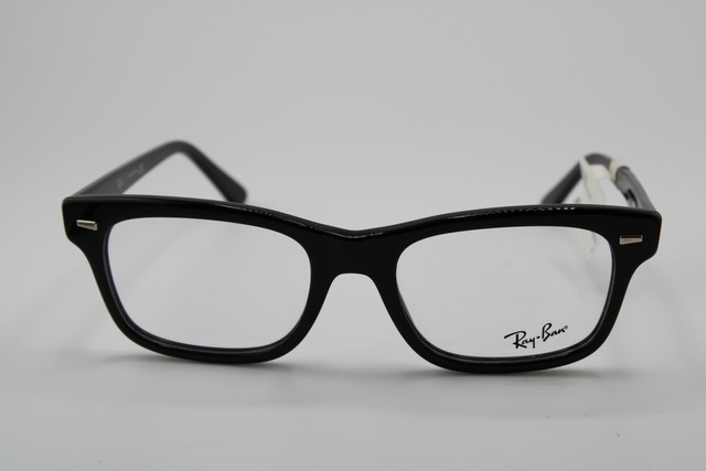 NEW RAY-BAN RB 5383 2000 BLACK SILVER AUTHENTIC EYEGLASSES 52-19 gallery
