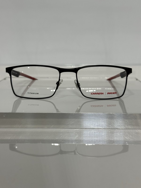 Carrera X Ducati Carduc 027 Black Titanium Carbon Fiber Eyeglasses 56mm