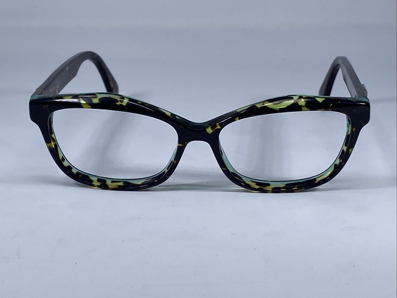 FENDI FF0094 D59 Italy Brown Tortoise/Green Eyeglasses Frame 52-15-140 gallery