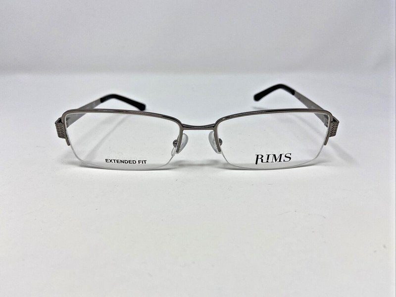RIMS Eyeglasses Frames R3 1079 55-17-145 Silver/Black Half Rim UK17