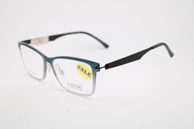 NEW ASPIRE STYLISH GREY GREEN FADE AUTHENTIC EYEGLASSES 54-15