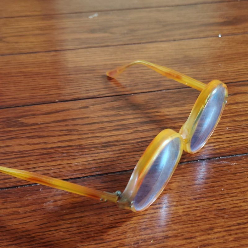 Round Yellow Plastic Eyeglass Frames Full Rim Solid Unisex Adults gallery