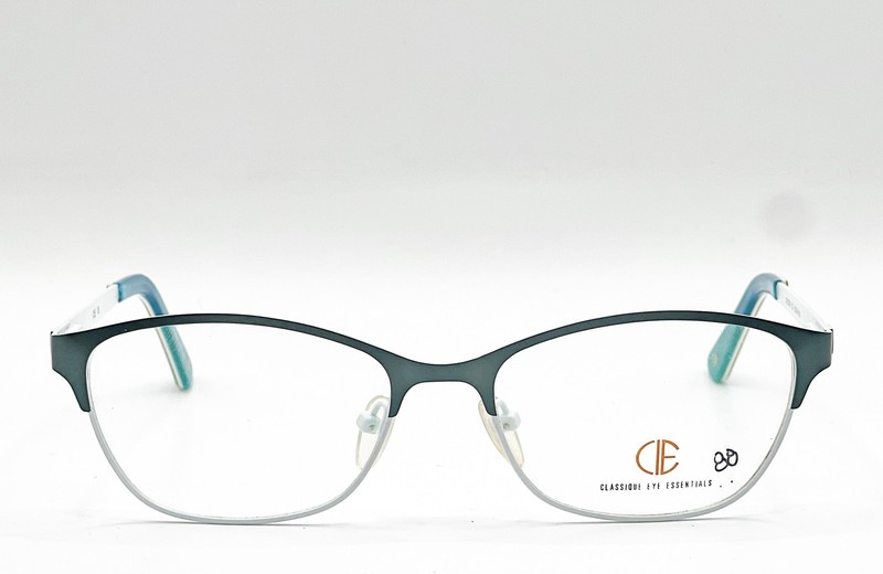 NEW CLASSIQUE EYE ESSENTIALS SEC106 C3 TEAL WHITE GREEN EYEGLASSES 52-16 gallery