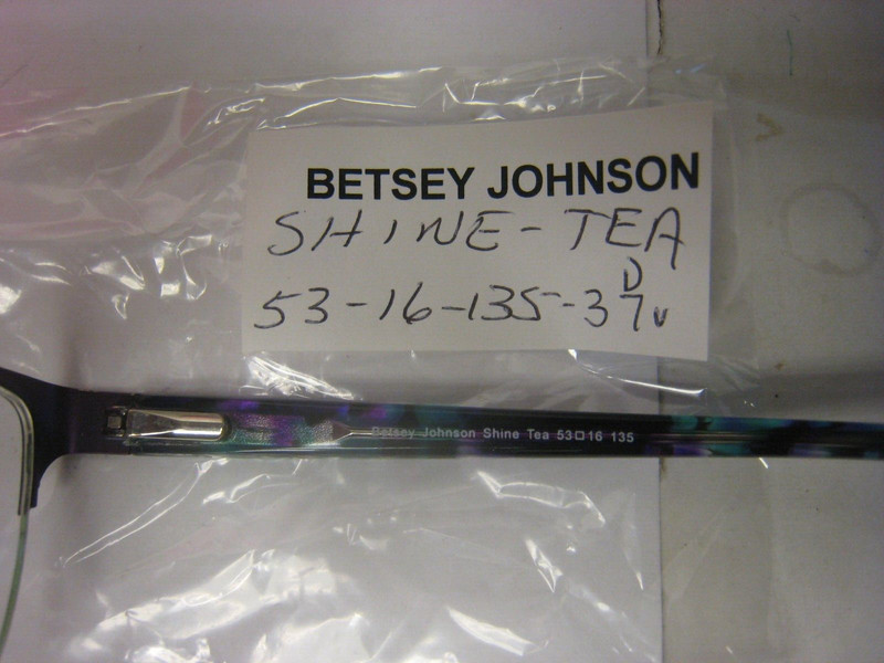 BETSEY JOHNSON WOMANS EYEGLASSES SHINE in TEA 53-16-135 MM 37V W/Generic Case gallery