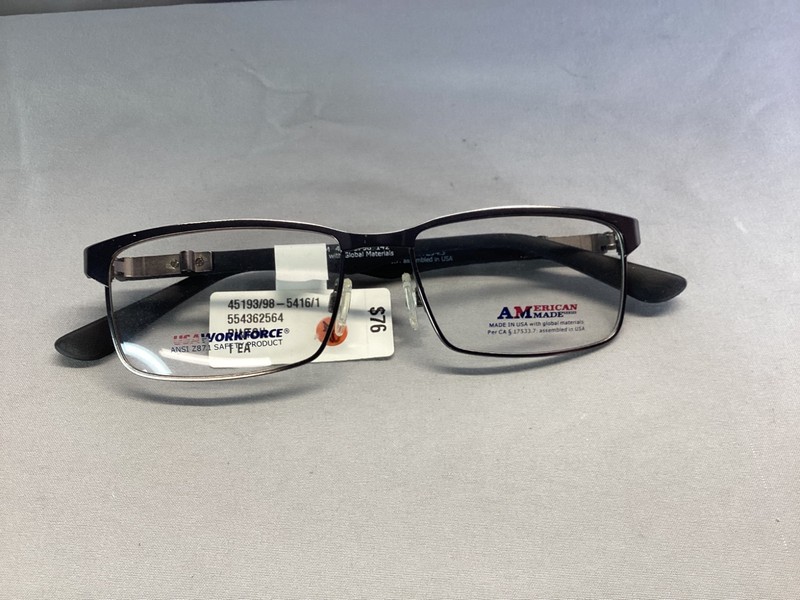 ART CRAFT USA Workforce Safety Eyeglass Frames Glasses WF451AM PWTSIL 54-16-142