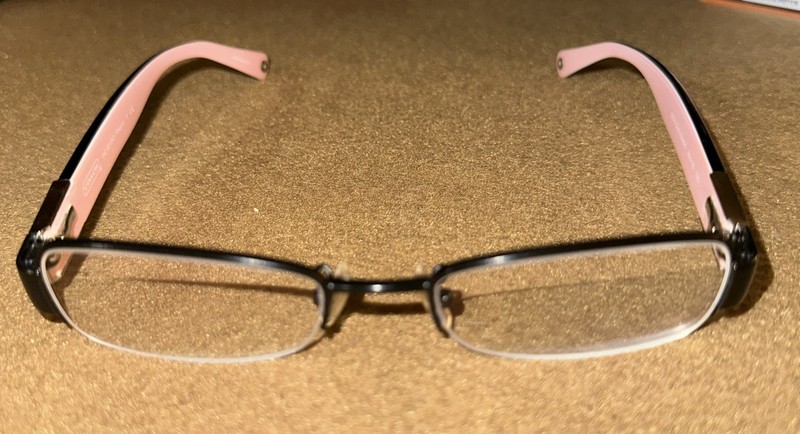 New COACH Sherri 9044 (Satin Black) 49/18/135 Half Rim Eyeglass Frames EUC!!!