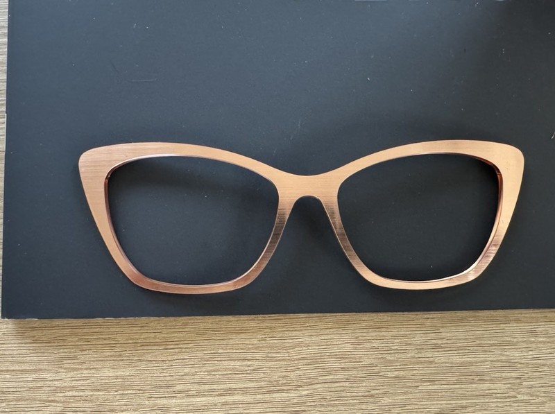 The Wanda Glasses Frames Rose Gold Shiny Copper