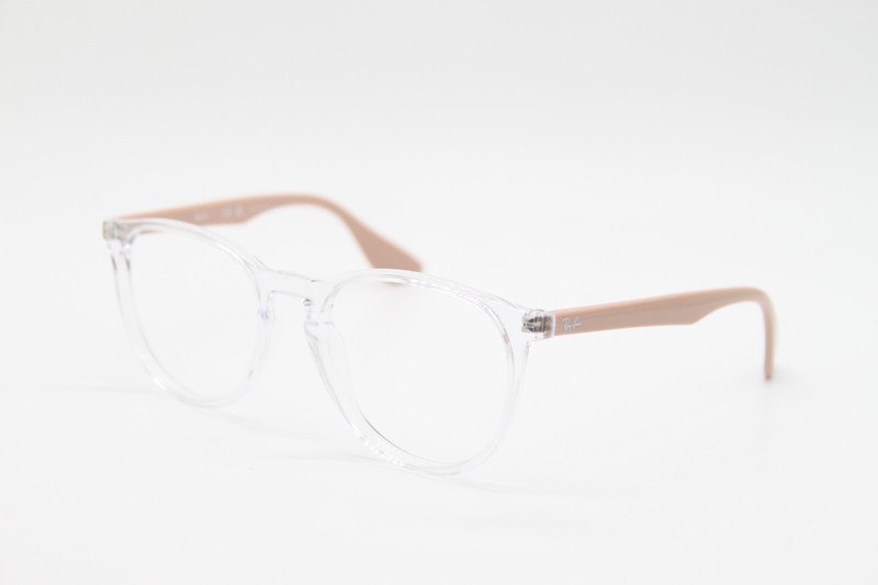NEW RAY-BAN RB 7046 5953 TRANSPARENT BEIGE AUTHENTIC EYEGLASSES 51-18