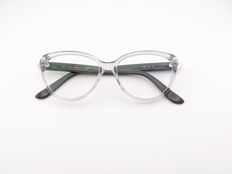 Jimmy Choo Eyeglasses, Frames Only, JC226 KB7 Crystal Smoke, 53-15-145, Italy