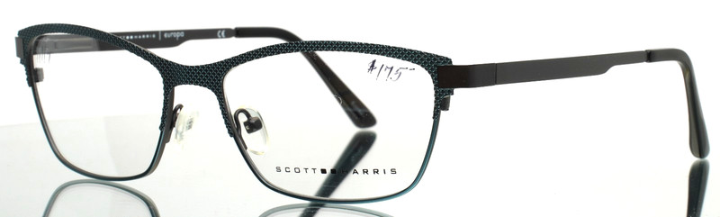 SCOTT HARRIS SH492 C3 Aqua Charcoal Womens Full Rim Eyeglasses 54-16-135 B:35