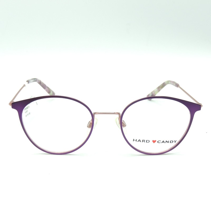 Hard Candy HC230 Purp Graduate Round Purple Eyeglass Frame 49 18 145 gallery
