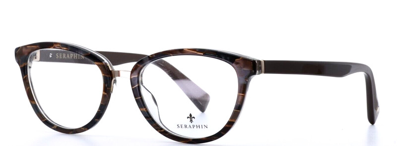SERAPHIN Belvedere 8210 Bronze Mosaic Womens Cat Eye Eyeglasses 51-18-140 B:37