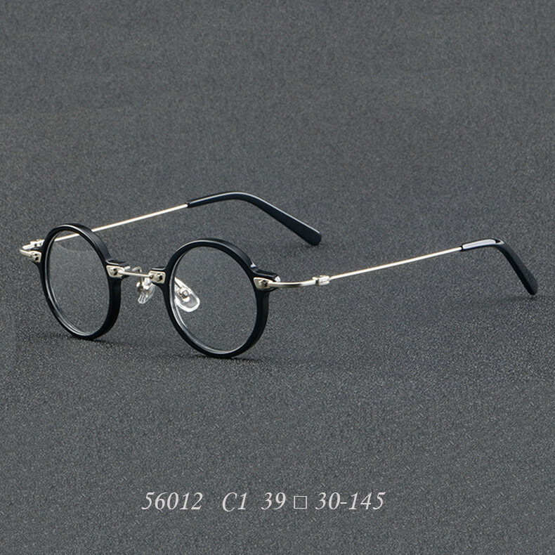 Japan style Small Round Acetate Eyeglass Frames Retro Spectacles 39mm Glasses