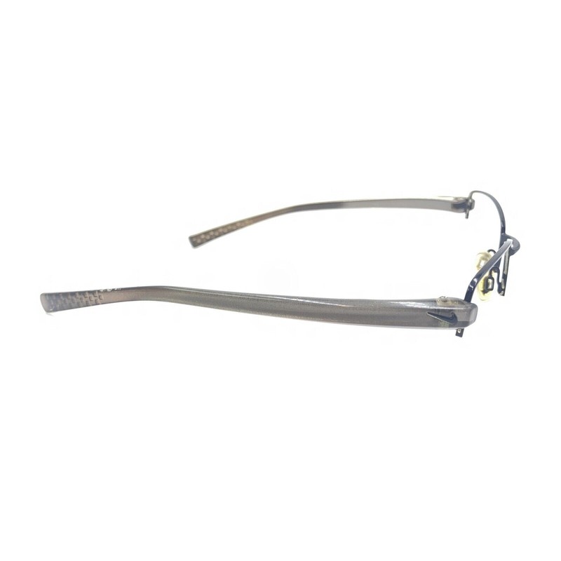 Nike Black Gray Metal Half Rim Eyeglasses Frames 52-18 140 Designer Men Women gallery